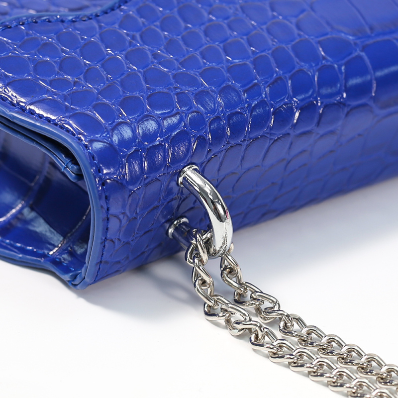 Stone Grain Leather Chain Diagonal Bag Lady Handbag