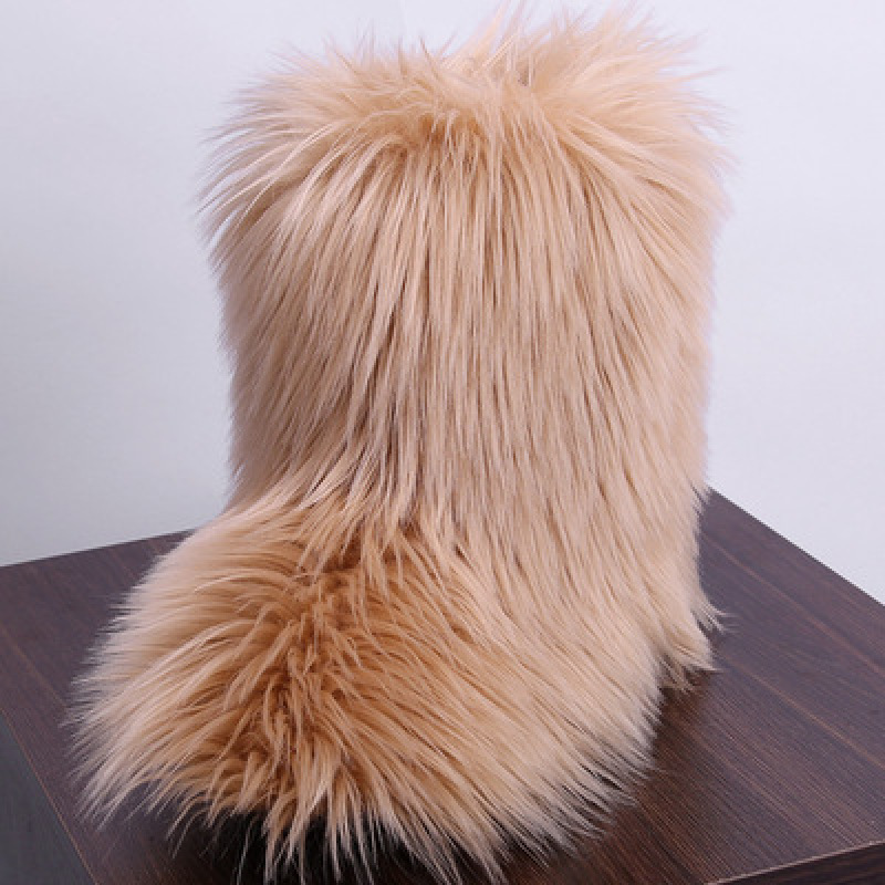 Euro-American Mid-Tube Flat-Bottomed New Casual Women'S Shoes For Winter Plus Fluffy Snow Boots Women'S Boots