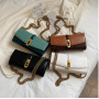 Hot Sale Pu Leather Gold Chain High Quality Bags Women Handbags Ladies Shoulder Ins Fashion Leather Bag Crossbody Bags Ladies