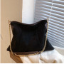 New Korean Version Of One-Shoulder Diagonal Bag Large Capacity Chain Fur Handbags Underarm Bag Casual Texture Tote Bag