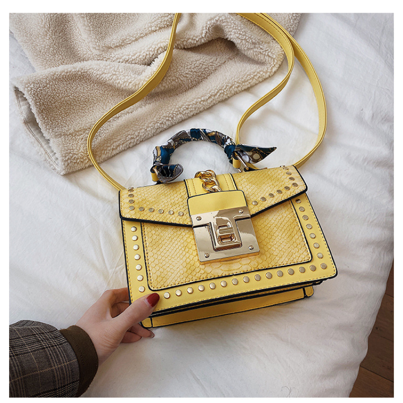 Hot selling rivet small square bag women handbags luxury ladies purses handbags