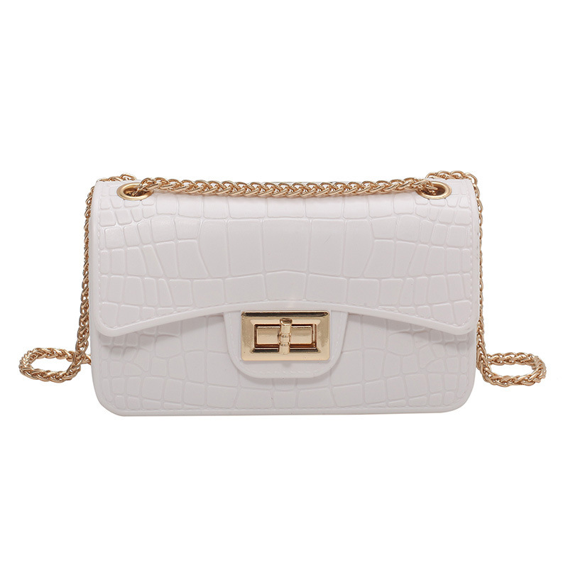 Hot selling crocodile pattern small square jelly bag designer purses and handbags for women 2021 purses