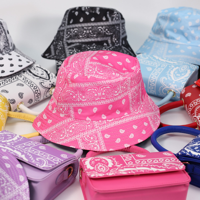Summer Hot Sale New Cashew Flower Small Square Bag Bandana Bag Designer Purses And Hat Set crossbody Shoulder Ladies Handbag