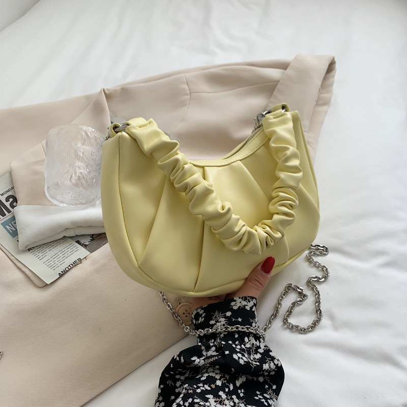 Niche Design Niche Design 2021 New Trendy Summer Fashion Chain Shoulder Messenger Bag Ins Influence Fold Underarm Bag
