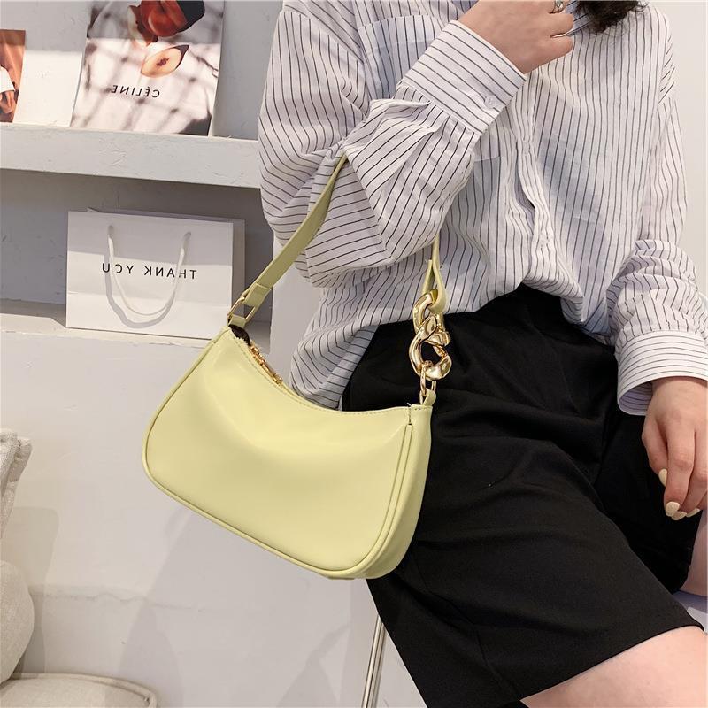 Underarm Bag Single Shoulder Baguette Bag Simple Portable Hobo Bag Female