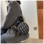 Diamond Square Round Cake Handbag Shoulder Diagonal Belt Bag