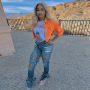 Independent Station Ebay Amazon Europe And The United States Fashion Multicolor Raw Edge Denim Jacket