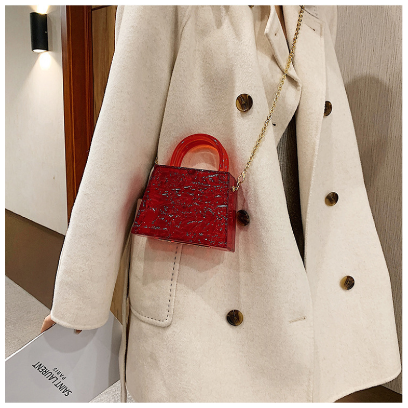 Hot selling transparent acrylic box bag women handbags luxury ladies purses handbags