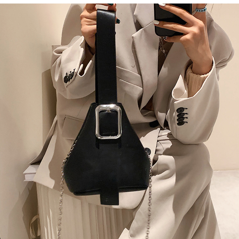 New Fashion Pu Leather Reto Ladies Bags Leather Messenger Bag Ins Influence Chain Crossbody Bag Designer Handbags Famous Brands
