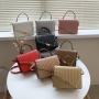 PU Embossed Diamond Handbag Shoulder Messenger Women Bag