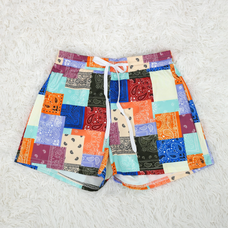 Wholesale Women Plus Size Summer Fashion Hot Color Block Print Bandanna Beach Clothes Women Sports Pants Women'S Shorts