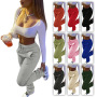 New Thickened Sweater Pants Women'S Sports Casual Pants Women'S Drawstring Pile Pile Pants Explosion Models With Pockets