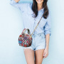 New Snake Pattern Small Round Bag Single Shoulder Messenger Fashion Personality European And American Style Chain Wmoen Handbags