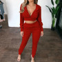 Euro-American Women'S New Autumn And Winter Fashion Sexy Korean Velvet Hooded Casual Two-Piece Suit