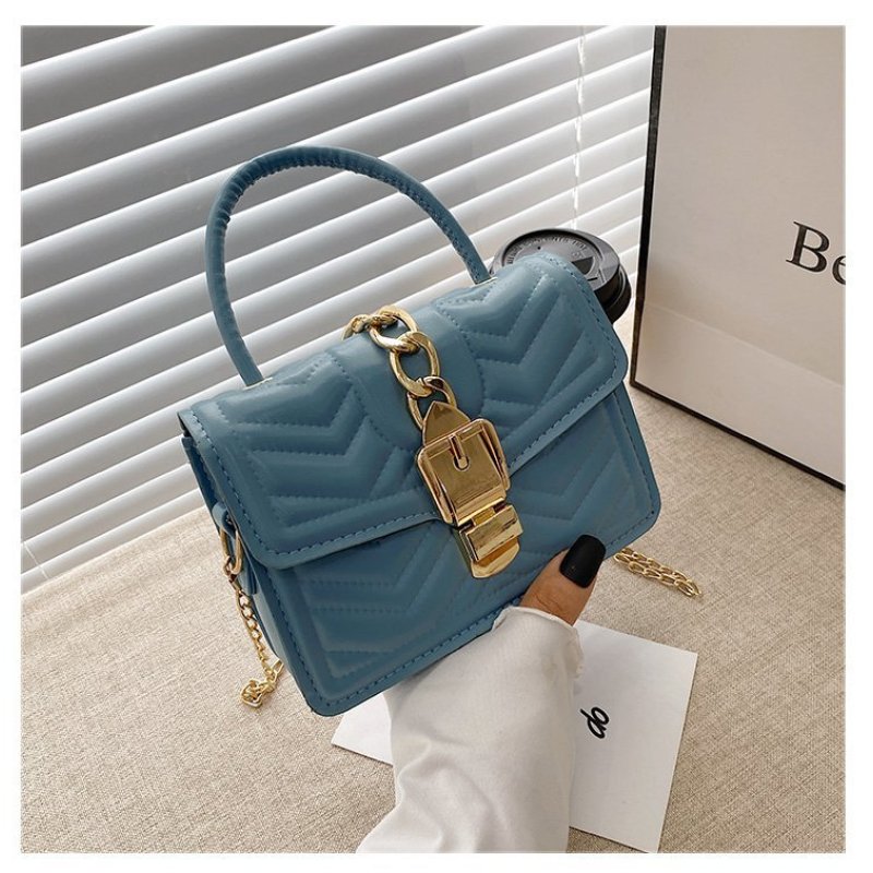 Lingge チェーンショルダーバッグ メッセンジャー スモールスクエアバッグ レディース