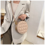 Diamond Square Round Cake Handbag Shoulder Diagonal Belt Bag