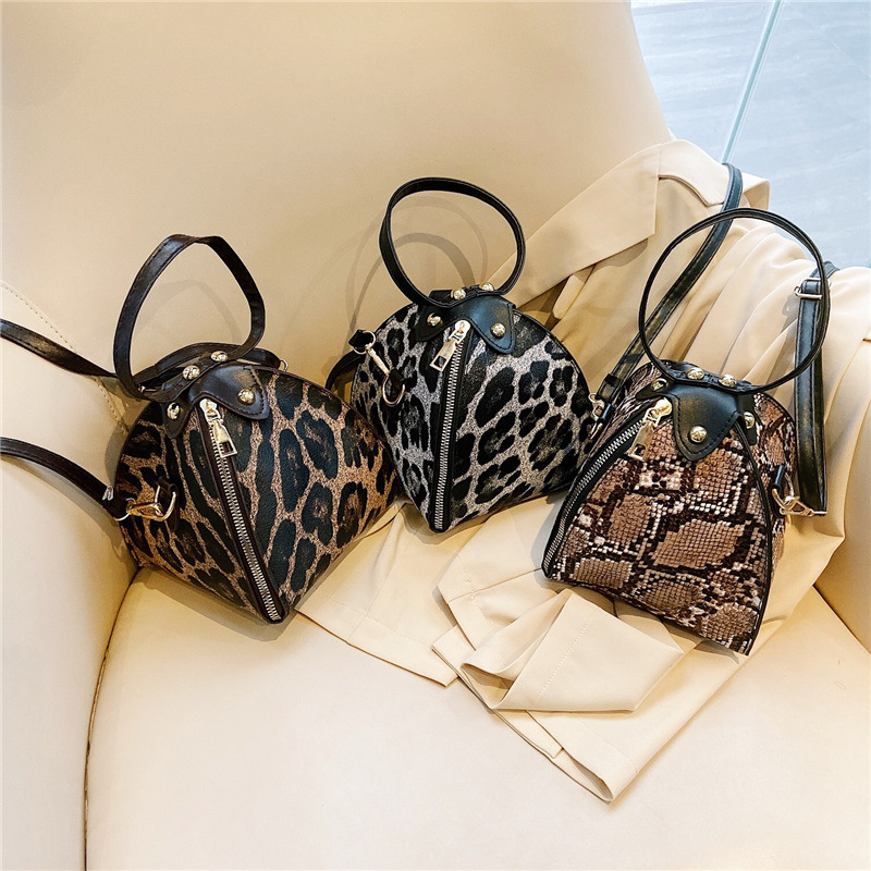 Hot Sale Leopard Snake Skin Purse Triangle Sling Bags Designer Handbags Famous Brand Purses 2021 Handbags For Women Hand Bags