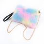 One-Shoulder Underarm Bag Chain Ladies Plush Handbag
