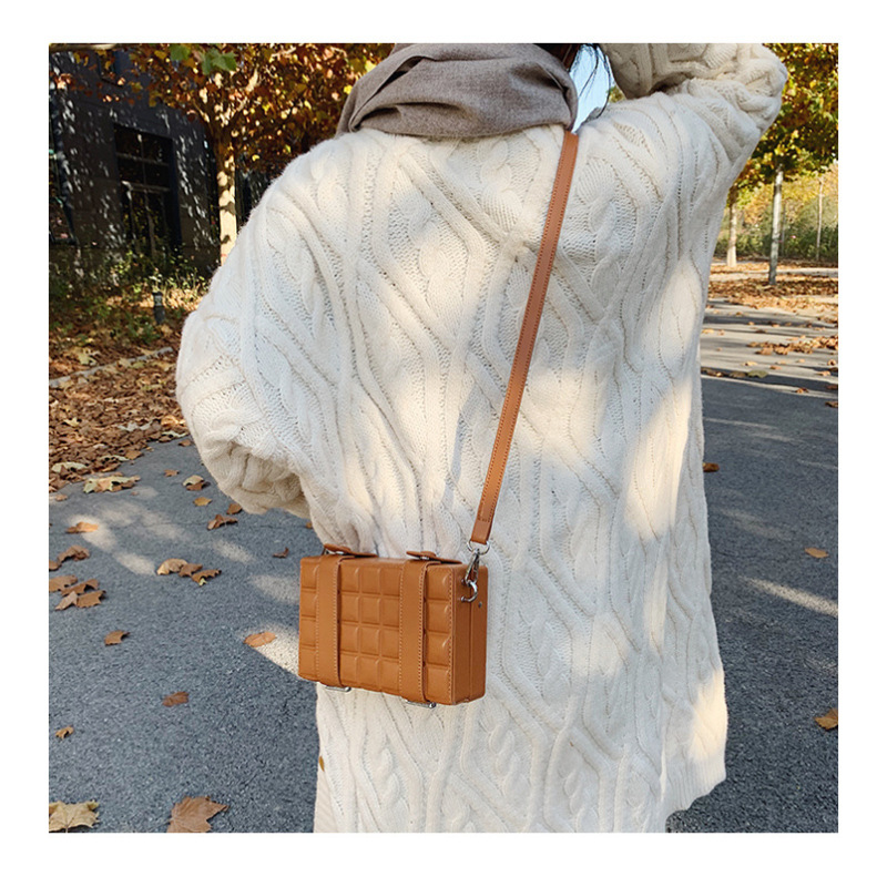 2021 New European And American Retro Diamond Box Bag Ins Style Shoulder Bag Fashion One-Shoulder Women'S Handbag