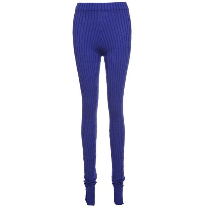 Autumn And Winter Amazon Ins Mid-Waist Trousers Slits Wrapped Hips Slim Casual Pants