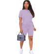 GRAY purse and Light Purple jumpsuit