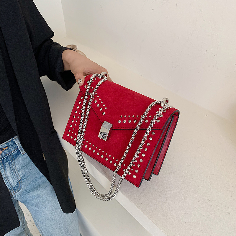 2021 Trend Fashion Rivet Handbags Crossbody Bag Women Hand Bags Luxury Purses and Handbags for Women