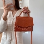Crocodile Pattern Thick Chain Handbag Messenger Bag One-Shoulder Small Square Bag