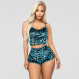 2021 Hollow Sexy Print Slim Velvet Two-Piece Shorts Nightclub Outfit