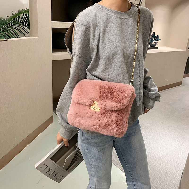 Small Square Bags Women Handbags Ladies Designer Handbags For Women Fur Purses