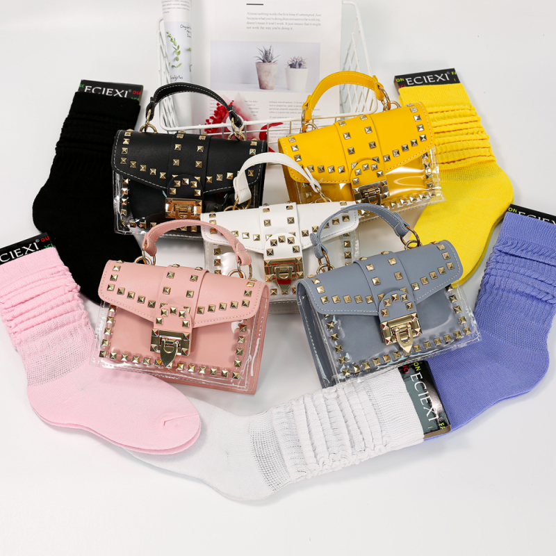 Hot Sales Pu Leather Handbags Ins Fashion Messenger Bags Women And Slouch Sock 2 Pieces Set Luxury Handbags For Women Hand Bags