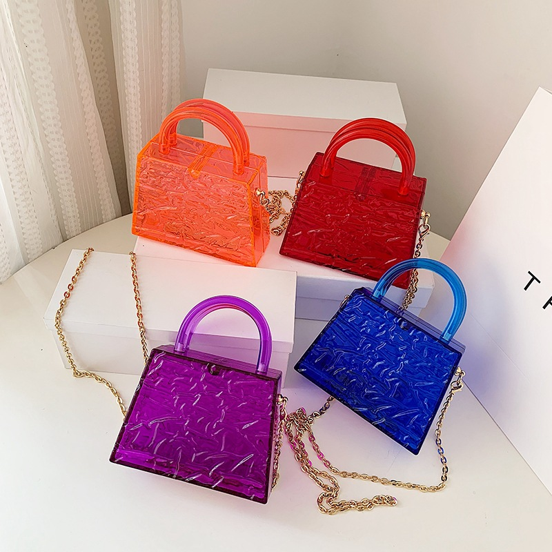 Hot selling transparent acrylic box bag women handbags luxury ladies purses handbags