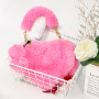 Ins Fun Creatibe Love Heart Shape Crossbody Handbags Autumn And Winter New Plush Purses And Handbags For Women