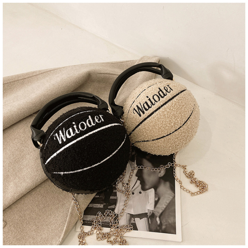 2020 New arrivals luxury designer shoulder bags women chain handbags fur purses basketball purse