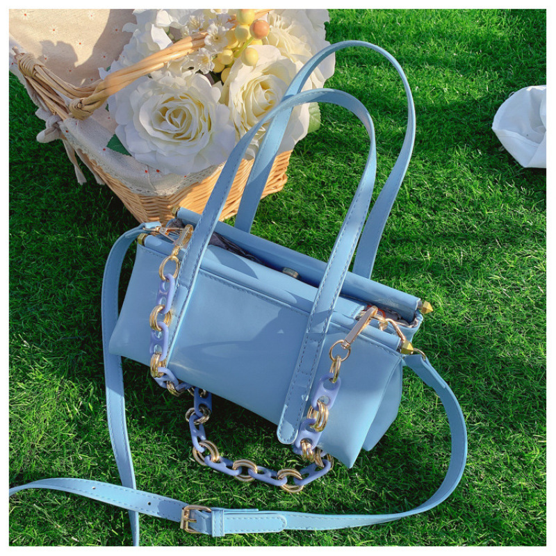 Elegant French Solid Color Ladies Handbags 2021 New Western Style Simple Handbags For Women Luxury Handbags And Purses