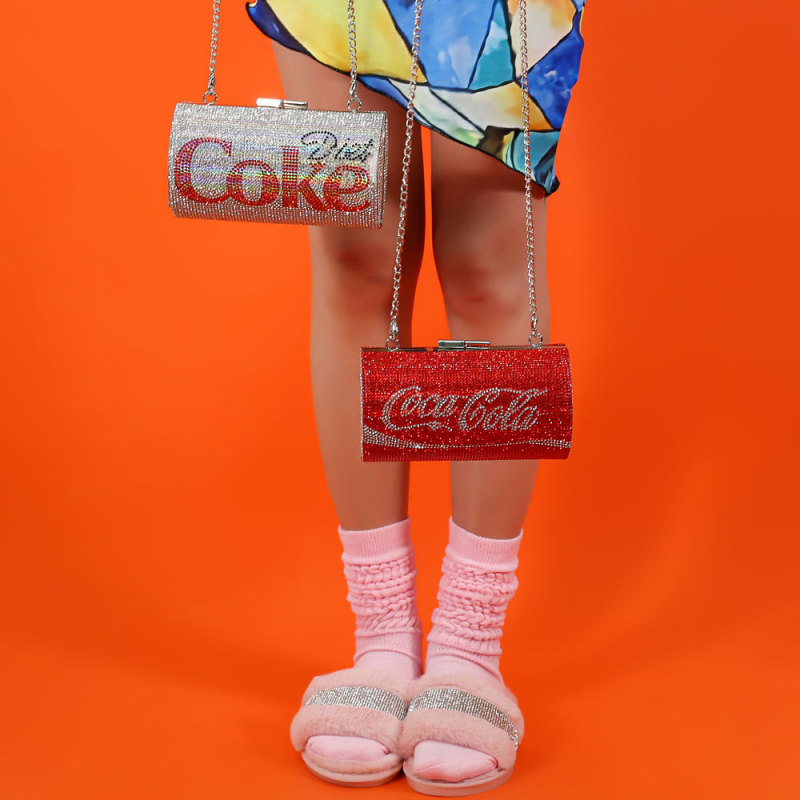 Luxury Women Purses Ins Hot New Fashion Clutch Ladies Handbags For Women Coke Diamond Purse And Bling Diamond Coke Handbags