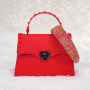 2021 New Combination Fashion Matte Pvc Jelly Bag Rivet With A Headband Set Portable Single-Shoulder Diagonal Women Handbag