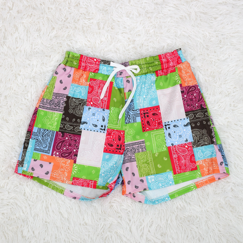 Wholesale Women Plus Size Summer Fashion Hot Color Block Print Bandanna Beach Clothes Women Sports Pants Women'S Shorts