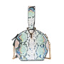 New Snake Pattern Small Round Bag Single Shoulder Messenger Fashion Personality European And American Style Chain Wmoen Handbags