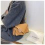 One-Shoulder Messenger Bag Texture Handbag Women's Leather Small Square Bag