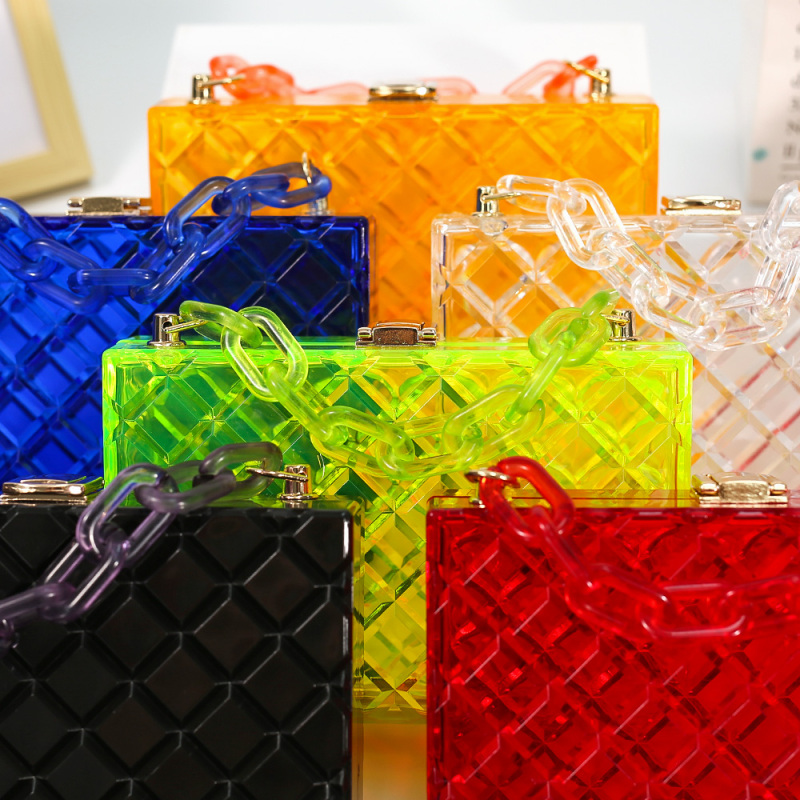 Plush Slippers And PVC Jelly Diagonal Women Square Bag