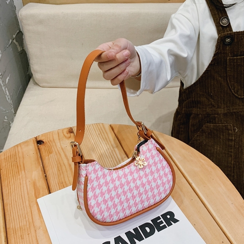 2021 Summer New Houndstooth Handbag Crossbody Handbags Hot Sale Korean Fashion Houndstooth Handbags For Women Luxury Purses