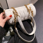 Hot Sales New Trendy Fashion Chain Fold Cylinder Bag Real Leather Handbags Ins Messenger Luxury Handbags For Women Hand Bags