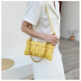 Lingge Chain Shoulder Messenger Bag Square Handbag