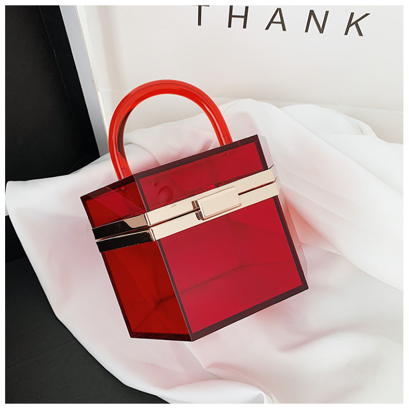 Transparent Acrylic Clear Color Box Purses Clutch Bag Handbag Women Ladies Purses and Handbags Luxury Handbags for Women