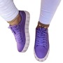 New Round Toe Thick-Soled Front Lace-Up Canvas  Women'S Foreign Trade Platform Shoes White Shoes Printing Single Shoes