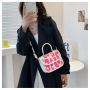 Summer New Small Square Bag Women Handbags 2021 Cute Girl Heart Trendy Contrast Color Crossbody Leather Bags Women Ladies Purses