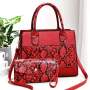 PU Leather Snake Pattern Two-Piece Suit Single Shoulder Handbag Mother-And-Child Bag