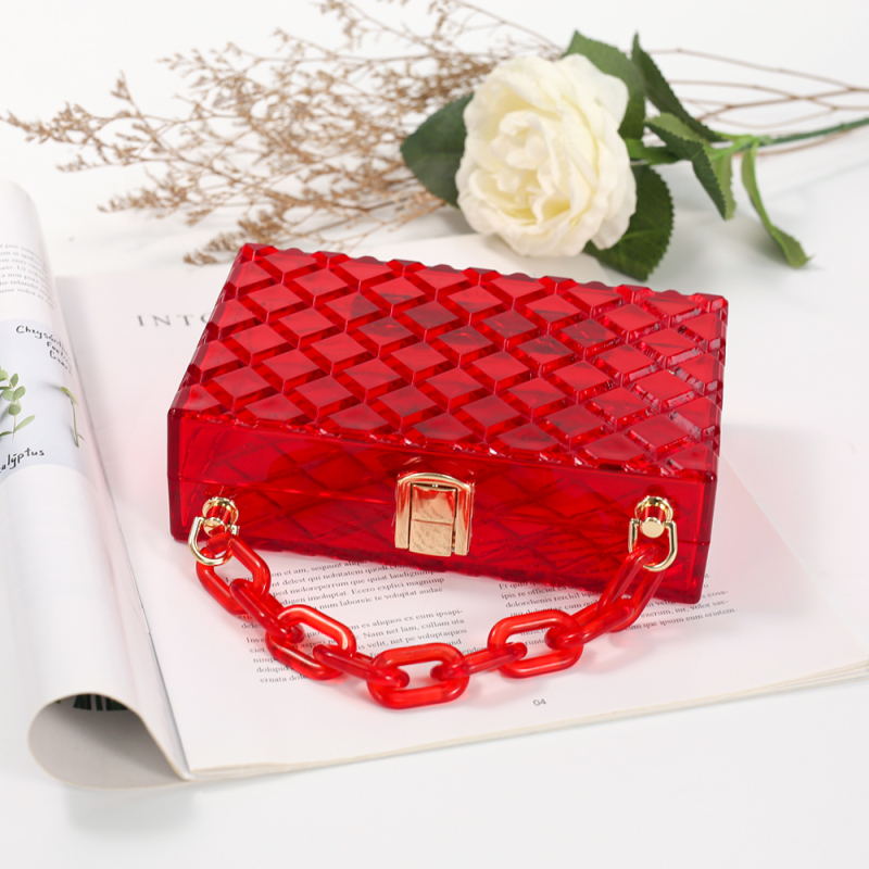 Amazon Summer Style New  Transparent Jelly Series Hand Bags Shoulder Chain  Bags Women Women Handbags Ladies Jelly Purses 2021
