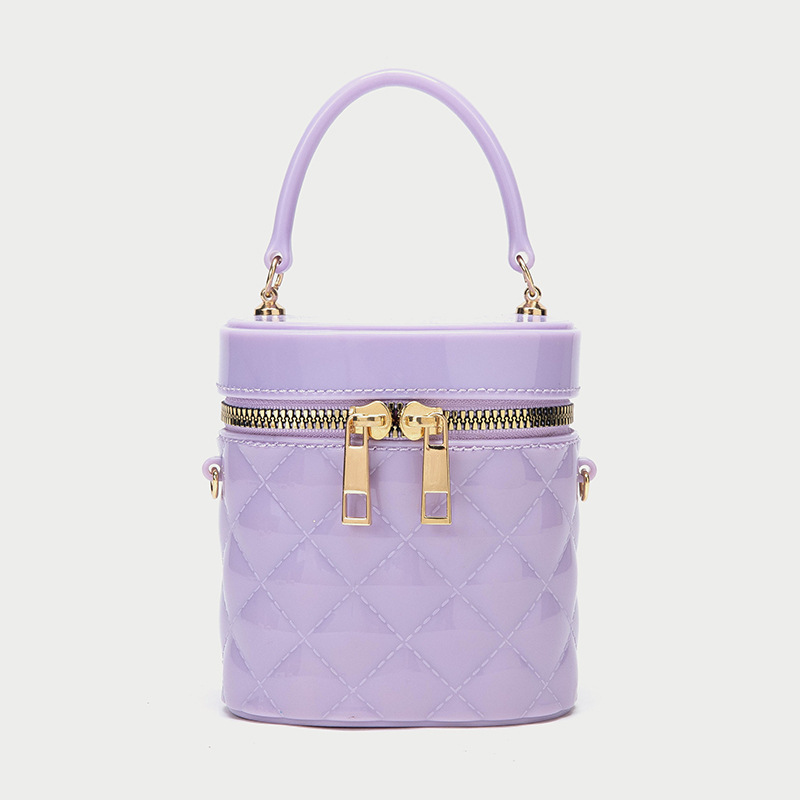 Ladies Messenger Bag Rhombic Jelly Translucent Bucket Bag