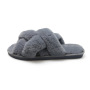 Women's Cross-Hair Slippers To Keep Warm Flat Slippers